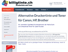 Tablet Screenshot of billigtinte.ch